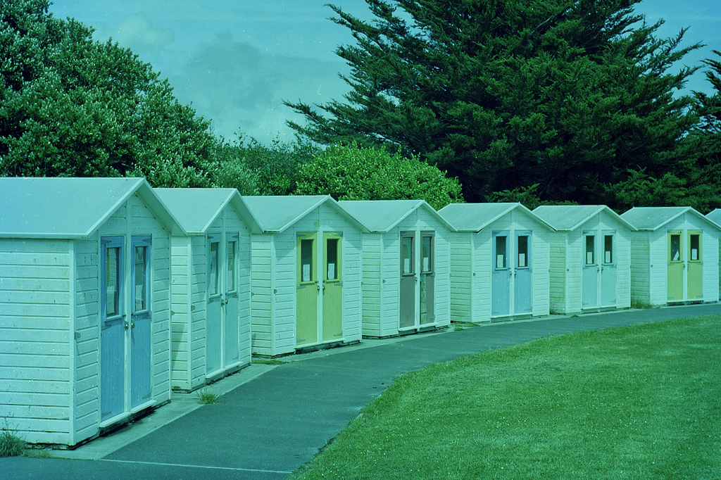 Beach huts photo